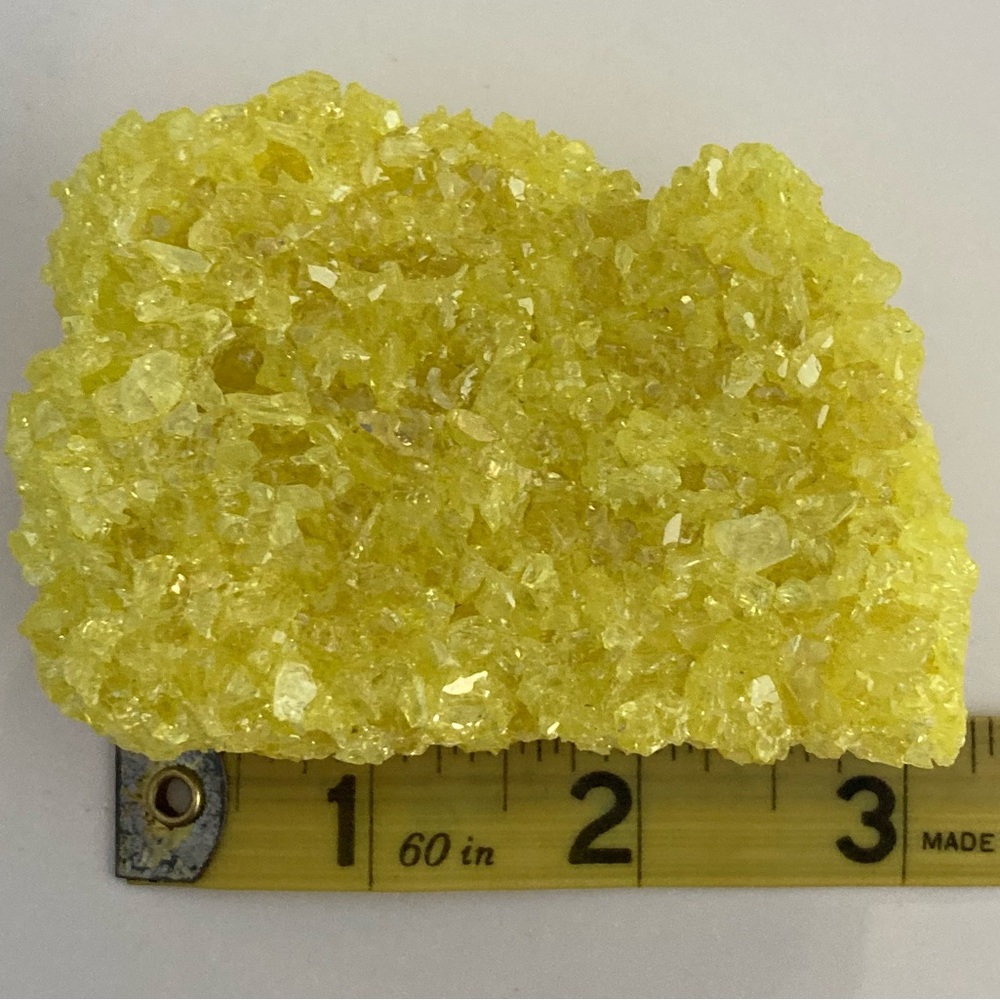 French Sulfur Specimen - Vibrant Yellow on Matrix - Picture 3 of 7